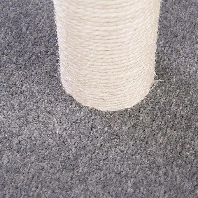 Cat Scratching Post Carpet, Tall Big Sisal Rope Cat Scratch Pole for Cats and Kittens, Stable Carpeted Heavy Base (Blue/Grey) - Image 5