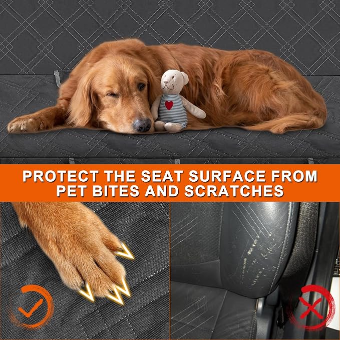 Dog Car Seat Cover for Toyota 4Runner 4 Door 2009-2024 | Waterproof Pet Bench Seat Cover for Back Seat, 600D Heavy Duty Scratch Proof Nonslip Truck Seat Covers for Dogs - Image 5