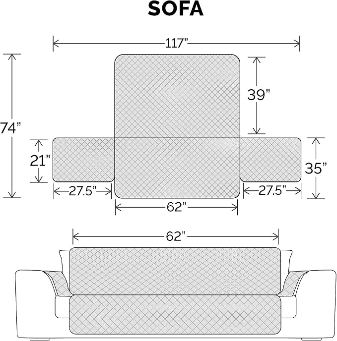 Furhaven Water-Resistant & Reversible Sofa/Couch Cover Protector for Dogs, Cats, & Children - Two-Tone Pinsonic Quilted Living Room Furniture Cover - Espresso/Clay, Sofa - Image 3