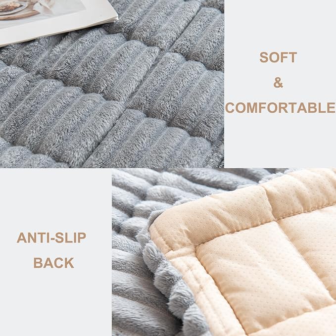 Mivnue Couch Cover for Dogs, Washable Non Slip Pet Sofa Furniture Protector | Thick Flannel & Anti-Slip Backing, Protect Couch Cover from Pet Hair, Dirt & Messes for Leather & Fabric Sofa and Loveseat - Image 3