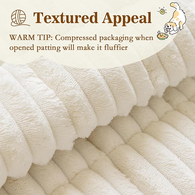 MYSKY HOME Couch Covers for Sofa, 3 Cushion Sofa, Cream, 27.6" x 70.9" | Couch Covers for Dogs, L Shaped Sectional Couch Cover, Sofa Covers for Pets Washable, Non Slip Sofa Cover, Leather Slipcover - Image 2