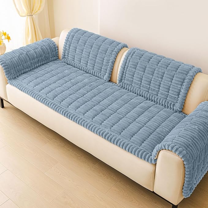 hyha Couch Cover for Dogs, Washable Non Slip Plush Flannel Sofa Protector | Thick Flannel, Anti-Slip Backing, Pet Hair & Scratch Protection, Fits Sofa & Loveseat (27.6" x 88") - Image 9