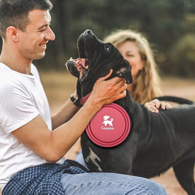 COOYOO Collapsible Dog Bowl,2 Pack Collapsible Dog Water Bowls for Cats Dogs,Portable Pet Feeding Watering Dish for Walking Parking Traveling with 2 Carabiners - Image 7