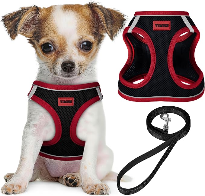 No Pull Dog Puppy Harness and Leash Set Reflective Mesh Vest Large by YIMEIS