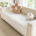 OstepDecor Couch Cover for Dogs, Washable Non Slip Sofa Cover for Pets | Soft Couch Covers for Sofa, Loveseat and Sectional, Furniture Protector Against Pet Hair & Dirt (35.4" x 63", Off White) by OstepDecor