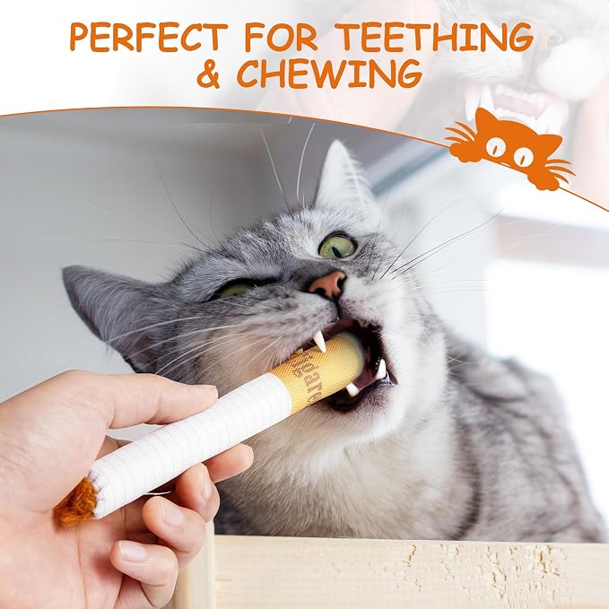Nocciola Cat Toys, 3 Pack Funny Catnip Toys Filled with 100% Pure Organic Catnip, Safe Kitten Teething Chew and Kicker Toys, Stress Relieving Fun for Indoor Cats, Yellow - Image 5