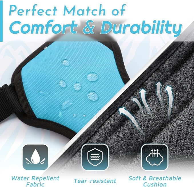 Eagloo Dog Harness for Large Dogs, No Pull Pet Vest with 2 Leash Clips | No Choke with Handle, Adjustable Comfort Fit, Reflective Strips, Easy Walking Control, Sky Blue, Large - Image 6