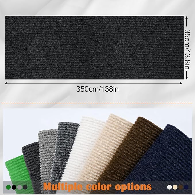 Cat Scratch Furniture Protector - 138" x 13.8" Trimmable Self-Adhesive Cats Claws Scratch Pads, DIY Cat Climbing Couch Protector for Scratch Post Cat Tree Replacement Indoor (Black) - Image 2