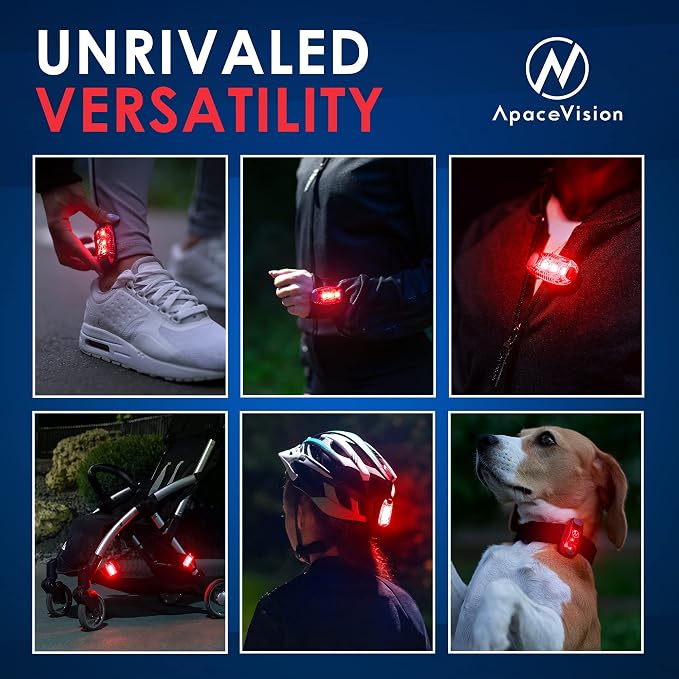 LED Safety Light (2 Pack) - Clip On Strobe/Running Lights for Runners, Dog, Bike, Walking, Boat, Kayak, Stroller and More - High Visibility Accessories for Your Reflective Gear, Bicycle - Image 5