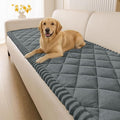 Smiry Non Slip Couch Cover for Dogs, Fuzzy Plush Pet Sofa Protector | Washable Furniture Cover for Large Dogs & Cats, Scratch & Dirt Resistant, For 3 Cushion Couch, Dark Grey, 27.6"x70.9" by Smiry