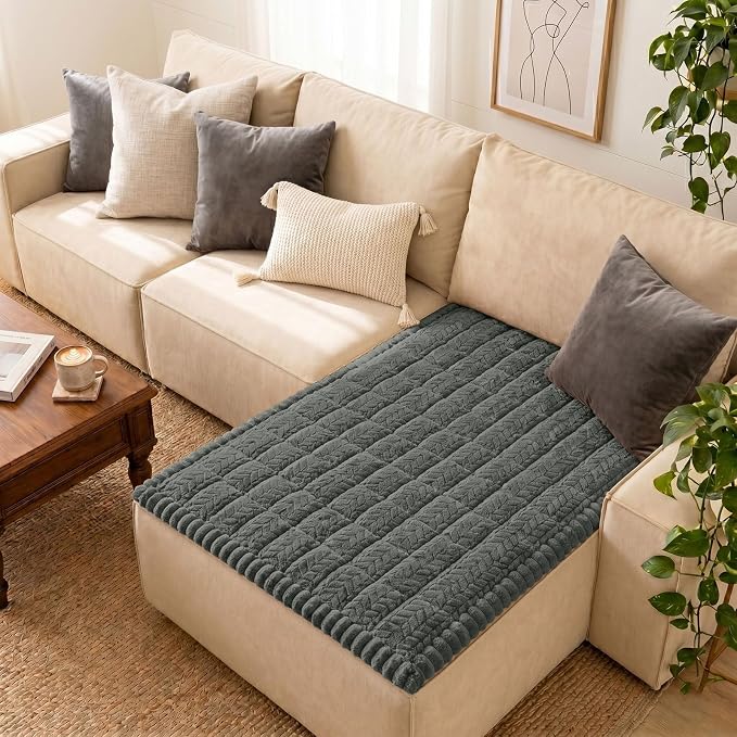 Smiry Couch Cover for Dogs, Non Slip Fuzzy Pet Sofa Covers Washable | Sofa Slipcovers for 3 Cushion Couch, Soft Thick Furniture Protector for Cats Dogs, Against Fur, Dirt, Scratch (43"x82.7") by Smiry