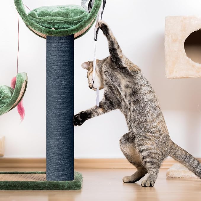 Cat Scratch Furniture Protector Couch Protector from cat Claws Self-Adhesive Carpet remnants Scratching Mat Trimmable DIY Climbing Covering Posts 78.7" x 15.8" Grey - Image 5