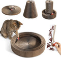 Wortade Reversible Magic Organ Cat Scratching Post, Foldable & Reversible Cat Scratcher for Indoor Cats, Cardboard Cat Scratcher, Interactive Kitten Toys Cat Enrichment for Indoor Cats by Wortade