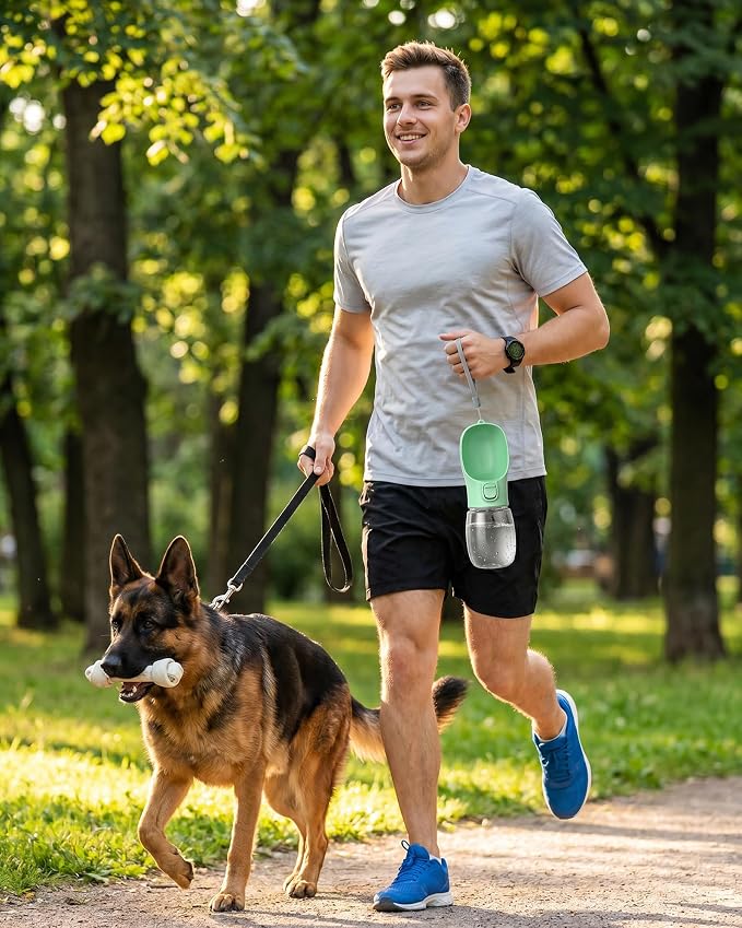 Portable Dog Water Bottle, Leak-Proof Pet Water Dispenser with Water-Saving Reflow, One-Hand Operation & Dishwasher Safe Travel Bottle for Walking, Hiking & Travel - Image 8