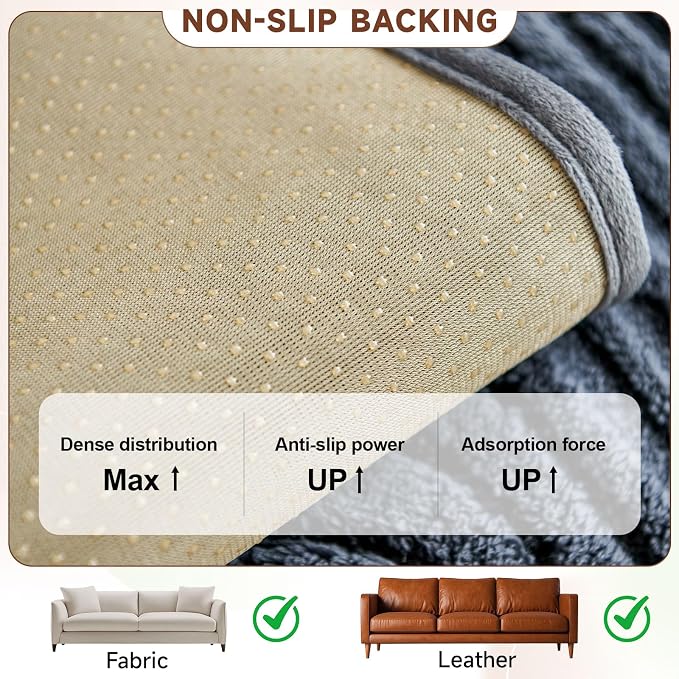 OTOB Couch Cover for Dogs Washable, Non Slip Pet Sofa Protector, 1 Piece | Matcha Green, 35.4"x70.9", Soft Plush, All Seasons, Breathable, Modern, Wear-Resistant, Sectional Couch Covers, Pet Lovers - Image 5