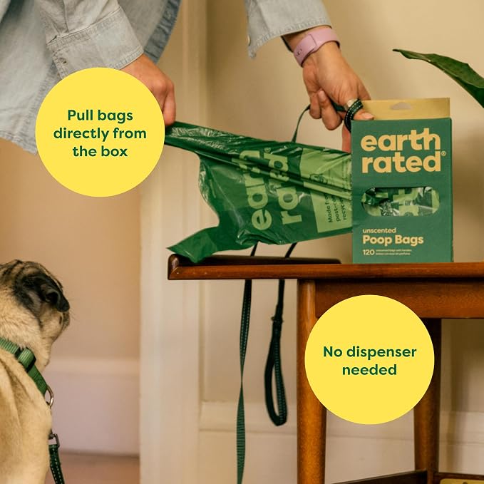 Earth Rated Dog Poop Bags for Dogs, 120 Leak Proof Refill Rolls, Unscented | Extra Thick Waste Bag Refill Rolls - Image 4