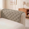 Foxdecor Couch Arm Covers for Sofa Arm Chair Covers Set of 2 | Sofa Arm Covers Cat Scratch Resistant Couch Protectors, Washable Armrest Cover Furniture Arm Covers, Brown 26x26 in by Unknown