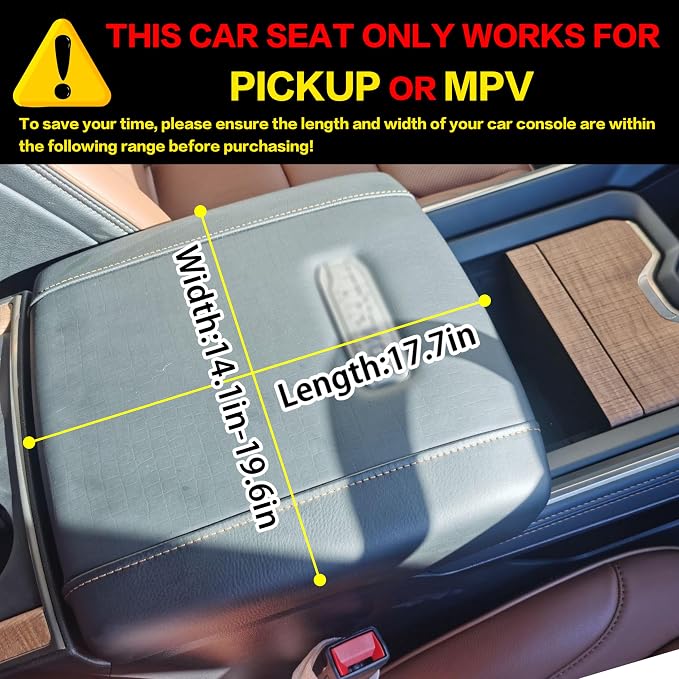 Center Console Dog Car Seat for Medium Dogs, Black | Anti-Collapse Armrest Booster, Soft Cushion, Safety Belt - Image 2