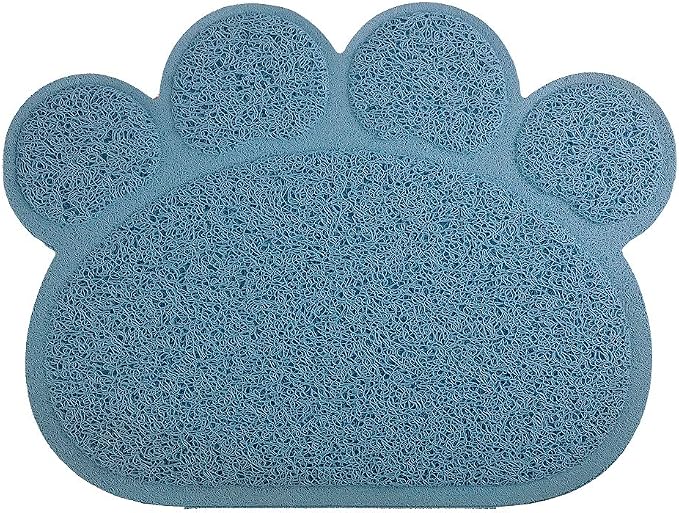 DM Paw-Shaped Cat Litter Box Mat,10 Colors Available,15.75x11.75 Inches (Arctic) by DMWirelessCarCharger