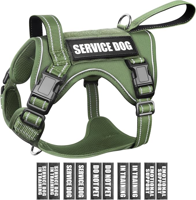 Tactical Dog Harness, No Pull Dog Harness for Medium Large Dogs with Handle & Molle, Military Service Dog Vest Harness in Training Pet Harness for Small Dogs by WINSEE