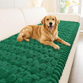 Smiry Non Slip Couch Covers for Dogs, Scratch Resistant Pet Sofa Protector | Machine Washable Soft Fuzzy Thick Furniture Cover for Sofa Loveseat Sectional Large Dogs, Emerald Green, 27.6" x 47" by Smiry
