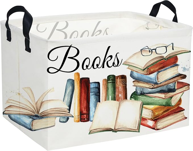 Sanjiaofeng Rectangular Kids Basket Book Storage Bins,Boys and Girls Storage Basket with Handles.Clothers,Toys,Books,Kid's Gifts Bins. (Book) by Sanjiaofen