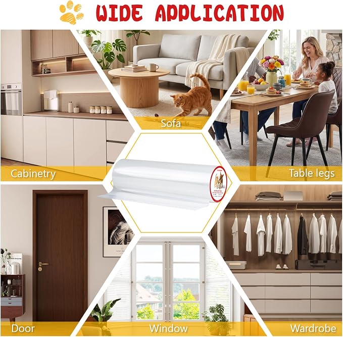 Door Protector Tape from Dog Scratching 12Inch x 118Inch | Dog Scratch Guard for Doors & Furniture –Transparent No-Residue Pet Scratch Protector - Image 5