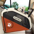 Collapsible Dog Crate for Travel, Portable Pet Crate for Small & Large Dogs, Soft-Sided Car Kennel with Heavy-Duty Metal Frame, Mesh Windows, Feeding/Comfort Access for Backseat Trunk Brown​ by DAISTERN