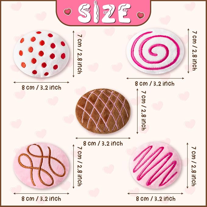 MALLMALL6 Catnip Toys for Cat - 5Pcs Valentines Chocolate Truffles Catmint Interactive Teething Chew Kick Cat Toy for Indoor Kitten, Soft Candy Pet Supplies, Pet Valentines Gifts for Kitten Lover - Image 2