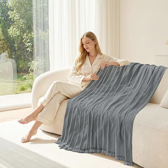 Smiry Couch Cover for Dogs, Chenille Sofa Covers for 3 Cushion Couch | Washable Soft Sofa Slipcover for Pets, Thick Sectional Furniture Protector with Tassels (Grey, 71x91 Inch) - Image 11