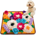 Snuffle Mat for Dogs Pet Treats Feeding Mat for Small/Medium Breed Dogs Non-Slip/Portable/Durable Interactive Dog Puzzle Toys Encourages Natural Foraging Skills (Orange) by Meilzer