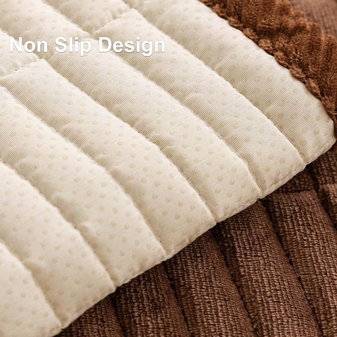 Velvet Washable Dog Couch Cover, Non-Slip Waterproof Pet Sofa Protector for Cushion Sectional, L-Shaped Sofa & Loveseat, Machine Washable(1PC/27.6"x94.5",Brown) - Image 5