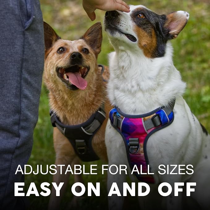 Embark No Pull Dog Harness, Reflective Adjustable Training Vest, No Choke | Adjustable straps fit all dog breeds with sturdy hooks; 360° reflective trim, soft padded Harness Design for All Dogs - Image 4