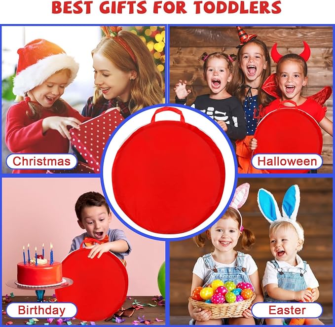 TIKTENT Kids Play Tunnel for Toddlers Colorful Pop Up Crawl Tunnel Toy | Collapsible Gift for Girl Boy Birthday Gift, Indoor Outdoor Toddler Children or Dog - Image 7