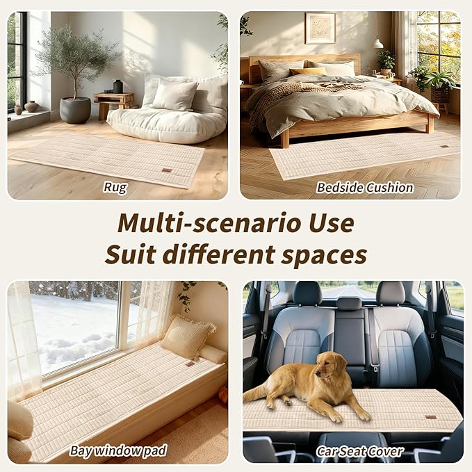 Couch Covers for Dogs, Velvet Dog Couch Cover, Pet Couchs Covers for Backrest & Armrest, Couchs Protector for Dogs, Sofa Cover for Pets Washable(1PC,Beige White,27.6"×27.6",Single Seater) - Image 7