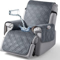 TAOCOCO 100% Waterproof Recliner Chair Cover, Recliner Covers for Recliner Chair with Pocket, Non Slip Reclining Chair Cover Furniture Protector for Kids, Pets(30'', Dark GreyVelvet) by TAOCOCO