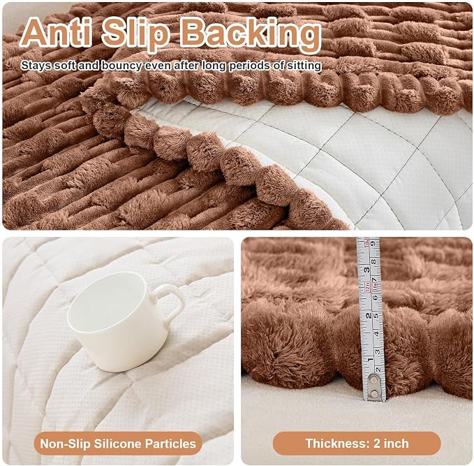 Waterproof Dog Couch Cover, Non Slip Pet Sofa Protector, Thick Fuzzy Couch Cover for Dogs, Machine Washable Furniture Protector, Scratch Resistant Pet Couch Mat(Light Coffee, 28" x 83"/70 x 210cm) - Image 6