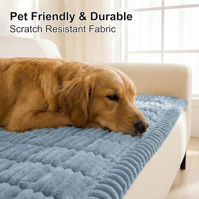 Smiry Couch Cover for Dogs, Non Slip Washable Sofa Protector for Pets | Soft Furniture Cover for Leather & Fabric Couches, Cozy Protect Against Fur, Dirt & Messes, Pet Friendly, 27.6"x82.7" - Image 4