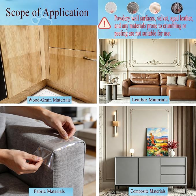 Cat Anti Scratch Protectors for Furniture | Heavy Duty, Self Adhesive - Image 4