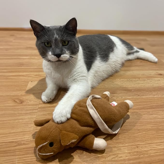 SPOT Super Mouse Sam with Catnip - Lifelike Cat Toy, Fuzzy Mice with Catnip and Crinkle Sound, Extra Large Size for Cuddling, Kicking, Chasing, Playing - 11in Plush Toys, Assorted Colors - Image 10