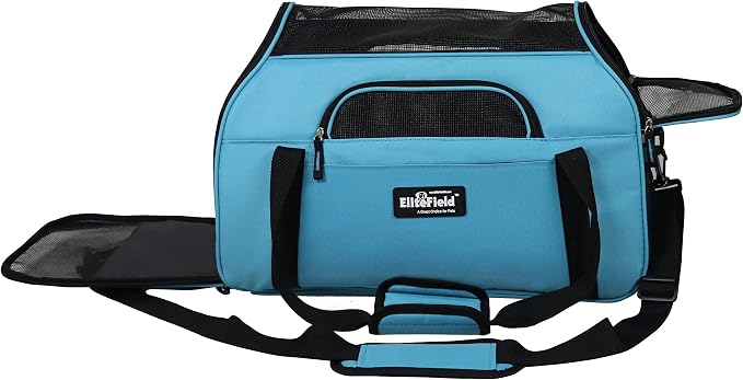 EliteField Soft-Sided Pet Carrier for Cats & Small Dogs (3-Year Warranty) | Airline Approved, Removable Bed & Cover, Built-In Leash, Luggage Sleeve, Seat Belt Loop, Waterproof, Durable, Foldable - Image 2
