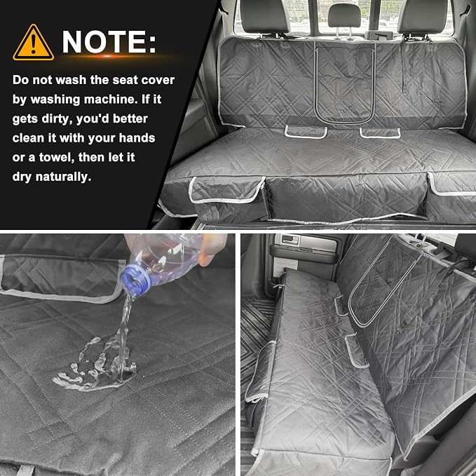 Dog Car Seat Cover Fit for 2018-2026 Nissan Kicks | Waterproof Pet Bench Seat Cover for Back Seat, 600D Heavy Duty Scratch Proof Nonslip Truck Seat Covers for Dogs - Image 6