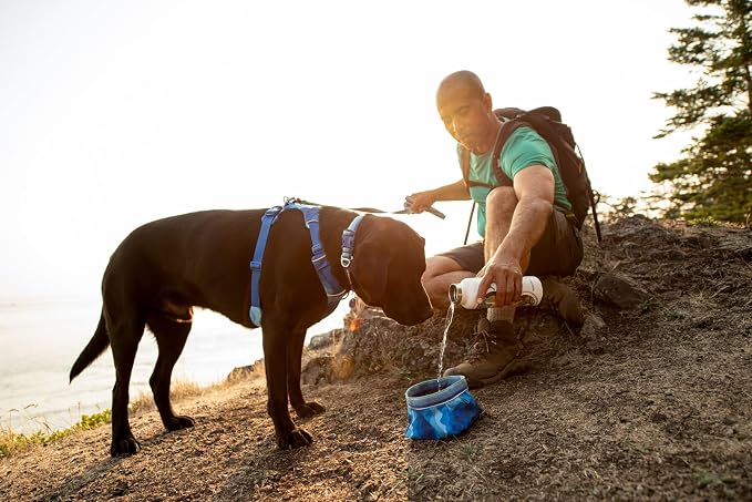 Ruffwear, Quencher Collapsible Dog Bowl, Coastal Mountains, Medium | Packable Food & Water Bowl with Waterproof Lining, Water-Resistant Shell, & Reflective Trim, Lightweight, 4.2 Cups (1 L) - Image 8