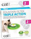 Catit Triple Action Replacement Original Water Fountain Filters, 2 Pack – Official Replacement Filters for Catit Cat Drinking Water Fountains | Official Replacement Filters for Catit Cat Drinking Water Fountains by Catit