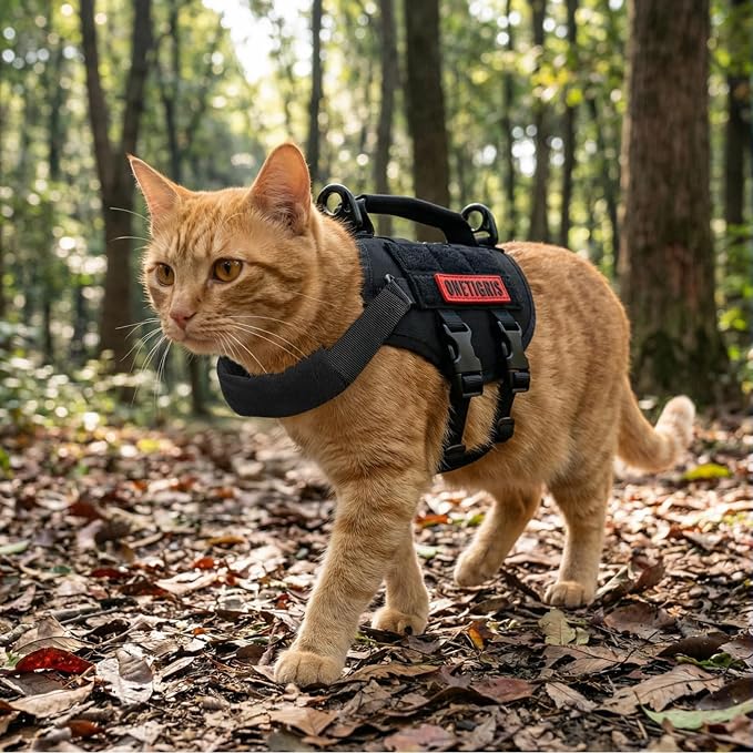 OneTigris Tactical Dog Harness XXS Puppy Vest with Vertical Handle | Tactical XXS puppy harness with vertical handle & fleece padding. Quick-release for easy on/off. Ideal for training & walks. - Image 7