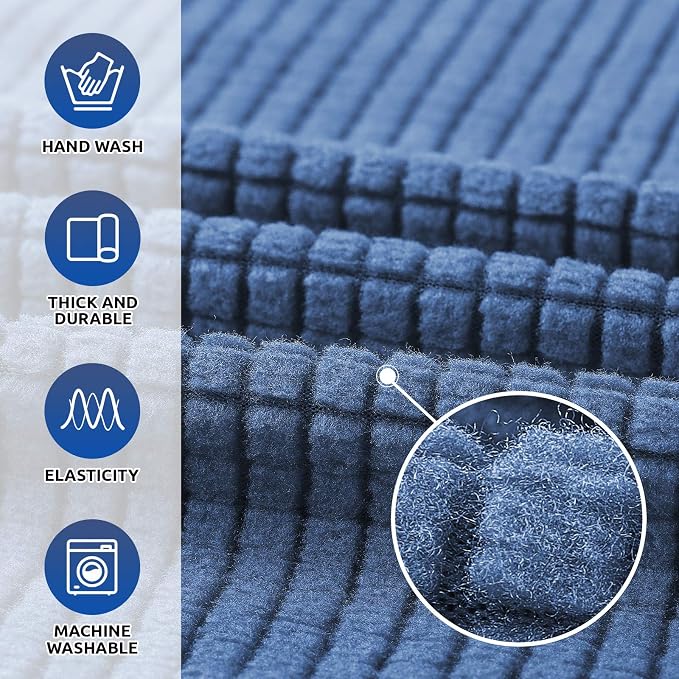 KEKUOU Stretch Chair Sofa Slipcover, Single Couch Cover,Riverside | 1-Piece Washable Sofa Cover,Pet Friendly (31"-55") Furniture Protector Soft Jacquard Elastic Bottom for Dogs & Kids - Image 3