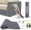 Cat Scratch Furniture Protector: 78.7"x15.8" High Self-Adhesive | Cat Scratch Carpet Trimmable for Couch Scratcher Protector from Claws Scratching Mat Lasts 3-6M 3min Install, LightGray by Finvizo