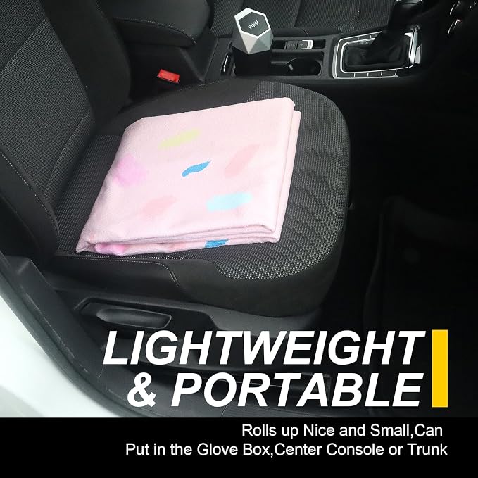 Back Seat Cover for Car Trucks Van SUV Jeep,Waterproof Rear Bench Towel Seat Covers for Kids,Automotive Backseat Protector (Pink Marbling) - Image 8