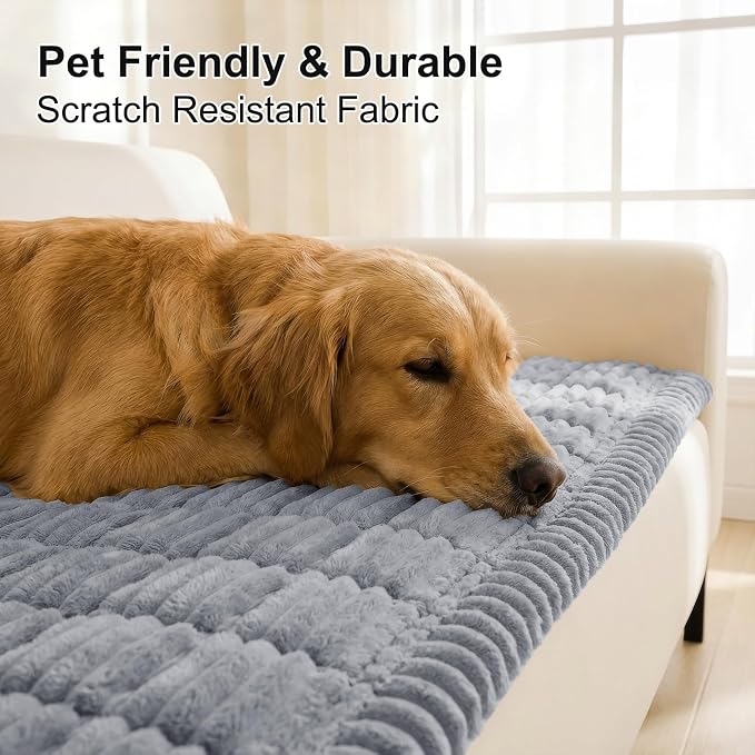Smiry Couch Cover for Dogs, Non Slip Washable Sofa Protector for Pets | Soft Furniture Cover for Leather & Fabric Couches, Cozy Protect Against Fur, Dirt & Messes, Pet Friendly, 35.4"x35.4" - Image 3