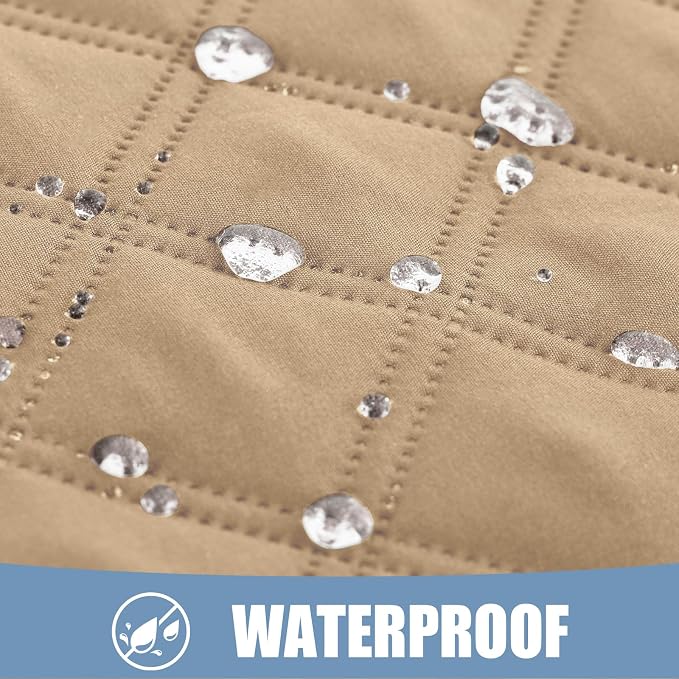 Smiry Waterproof Reversible Pet Couch Covers for Dogs | Pet Friendly, Soft Fabric, Washable Sofa Furniture Protector for Dogs Cat Kids, Checkered (30"x90", Camel/Beige) - Image 2